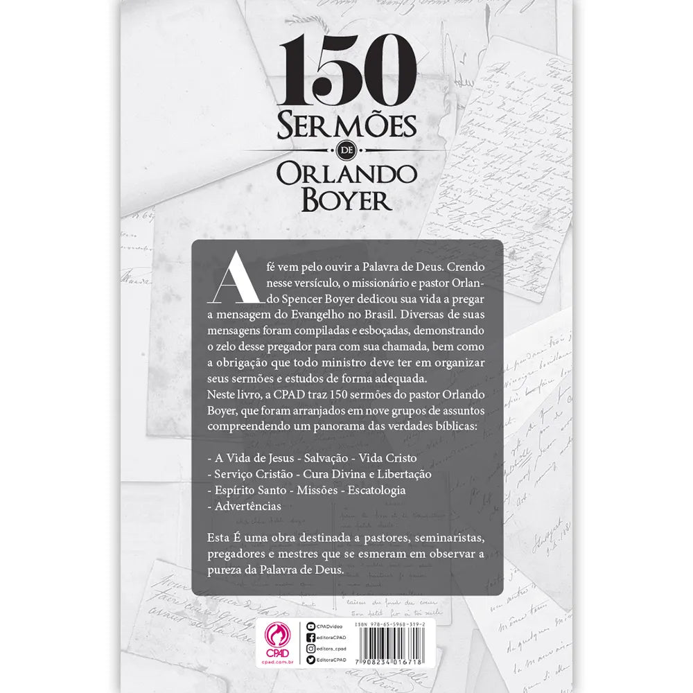 150 estudos e mensagens de Orlando Boyer I CPAD