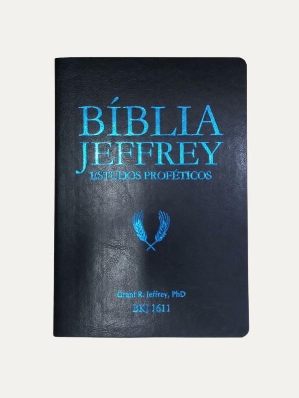 Bíblia Jeffrey Estudos Proféticos | Letra Média | Luxo Azul