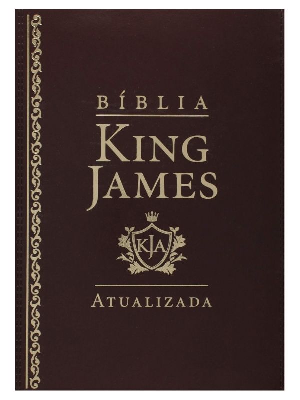Bíblia King James Atualizada De Estudo | Capa Luxo Marrom