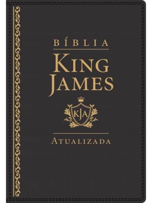 Bíblia King James Atualizada De Estudo | Capa Luxo Preta