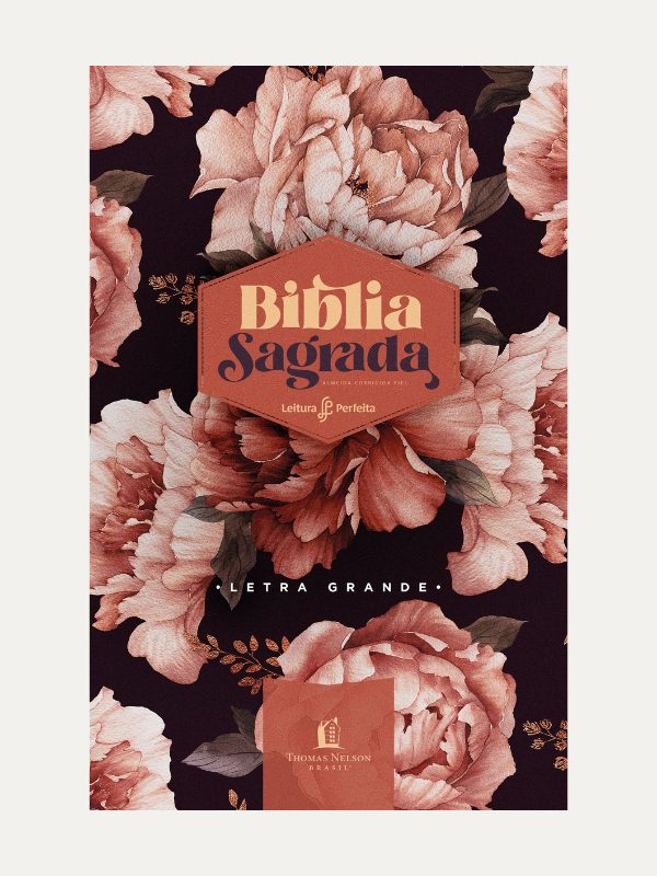 Bíblia Leitura Perfeita Capa Dura Peonias Rosadas