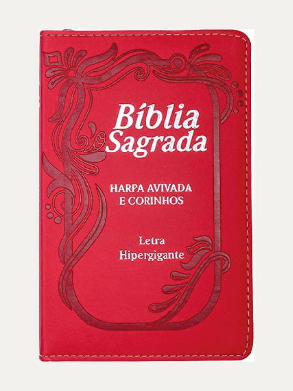 Bíblia Letra Hiper Gigante I ARC I Índice e Harpa I Vermelha