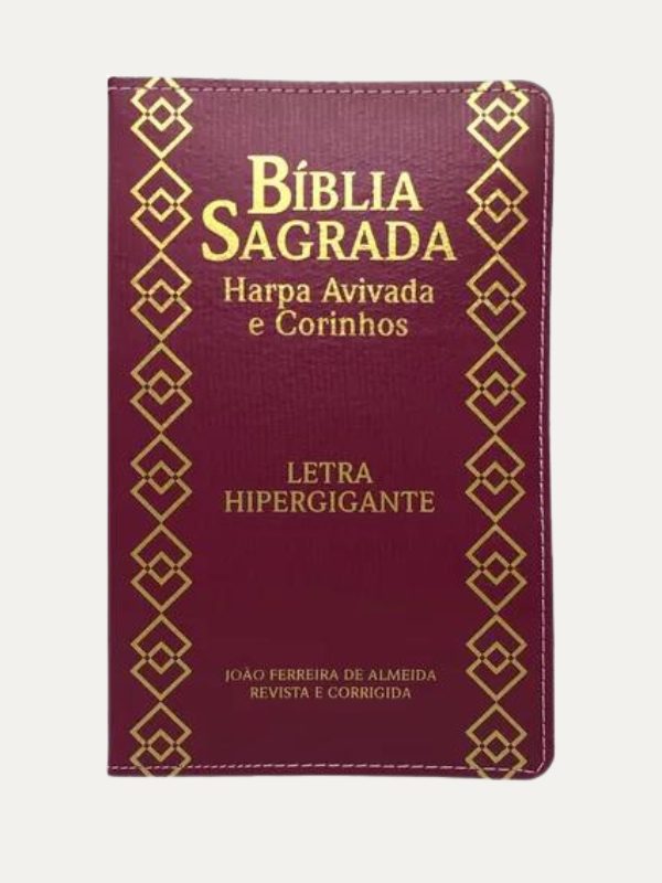 Bíblia Letra Hipergigante I ARC I Índice e Harpa I Bordo