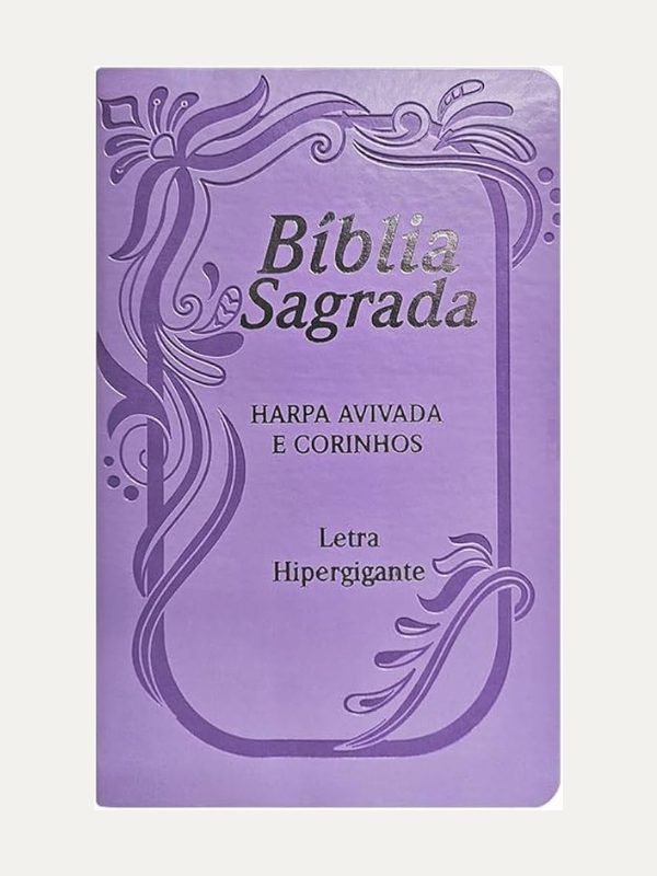 Bíblia Letra Hipergigante I ARC I Índice e Harpa I Lilás