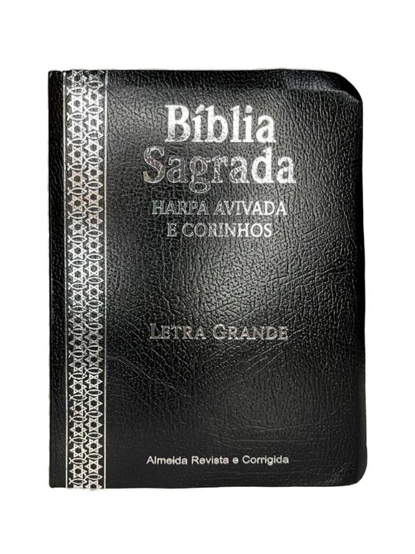 Bíblia Sagrada Media | Letra Grande | Harpa Avivada | Covertex Preta