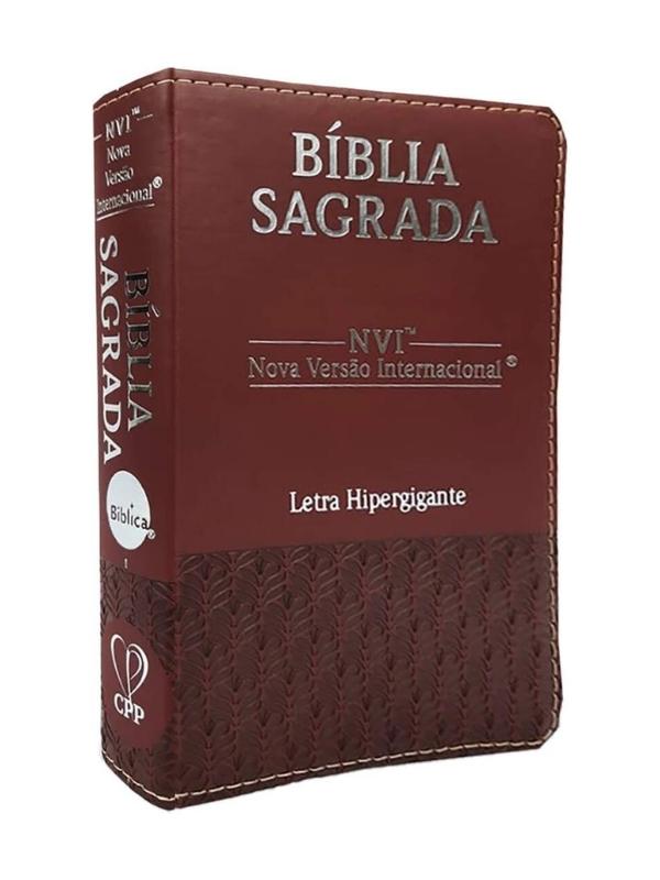 Bíblia Sagrada | NVI | Letra Hipergigante | Capa Luxo Bordô