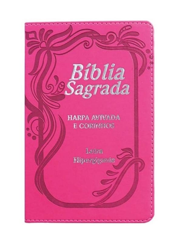Bíblia Sagrada com Harpa Avivada | Letra Hipergigante | Índice | Pink