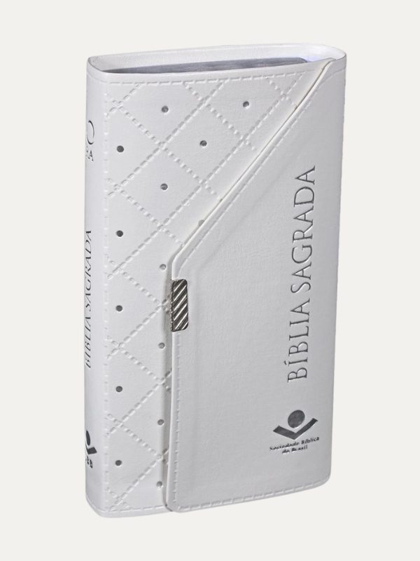 Bíblia carteira sintética branca