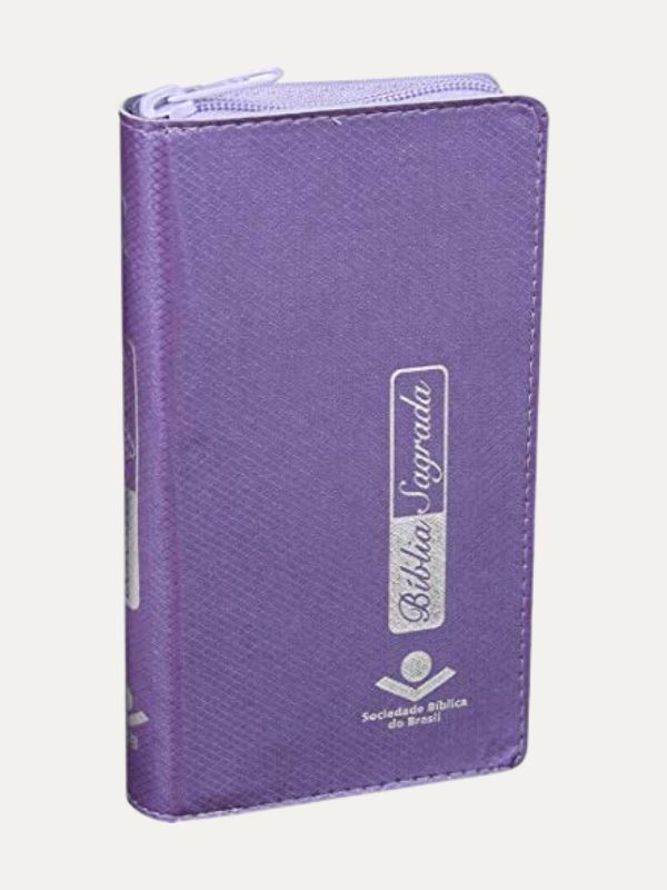 Bíblia carteira sintetica lilás, RA - SBB