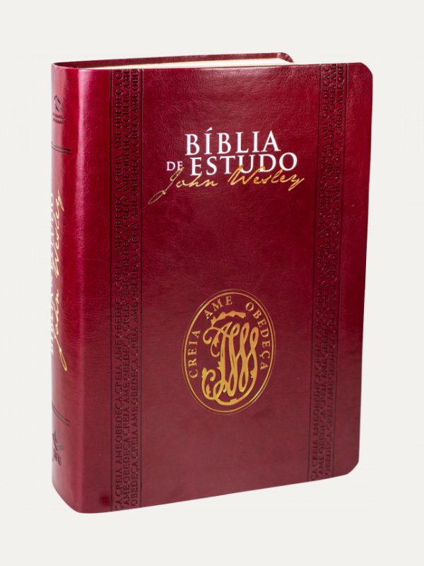 Bíblia de Estudo John Wesley I NA I Capa Vinho I SBB