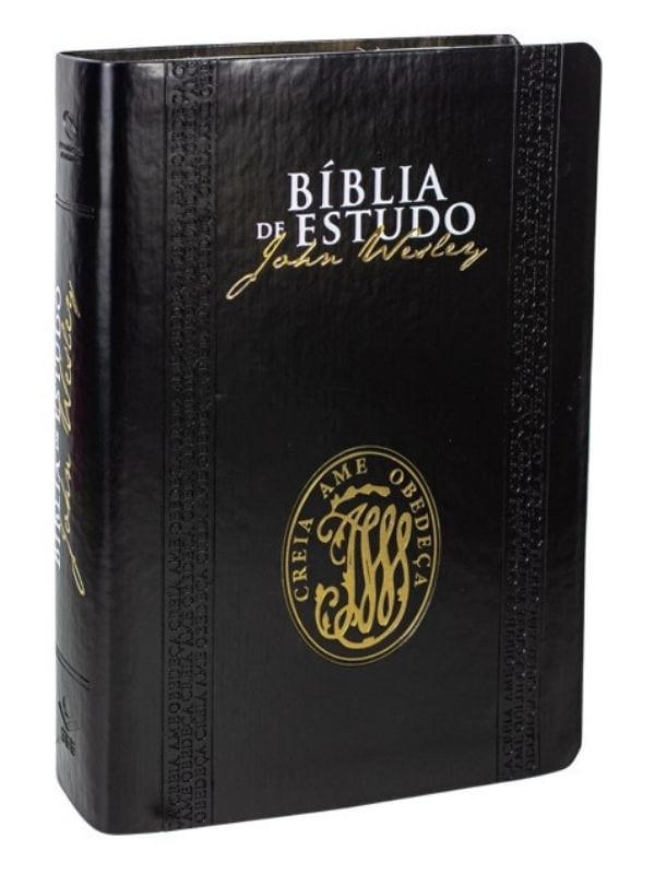 Bíblia de Estudo John Wesley, capa preta