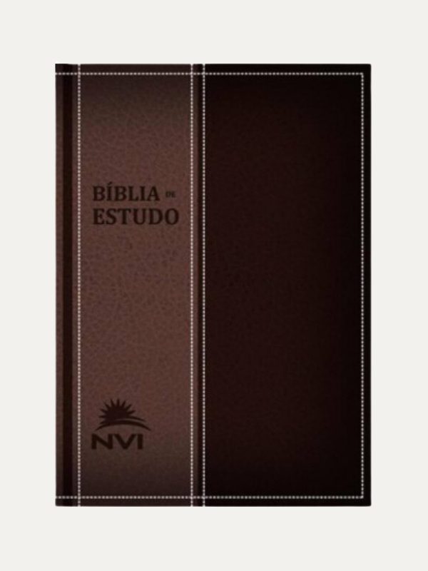 Bíblia de Estudo NVI I Capa Marrom I Duo Tone