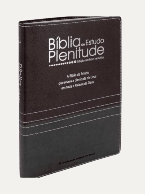 Bíblia de Estudo Plenitude I ARC I Índice I Bordô e Cinza escuro