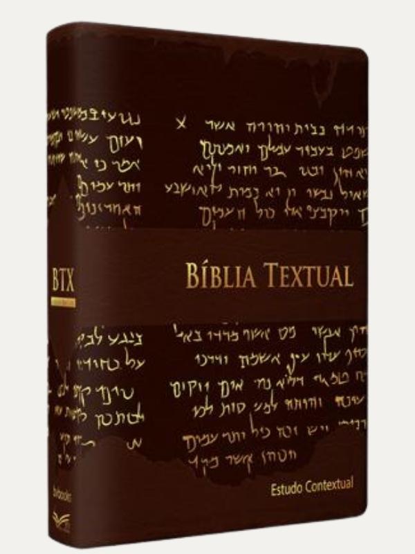 Bíblia de Estudo Textual | Letra Gigante | Luxo | Marrom