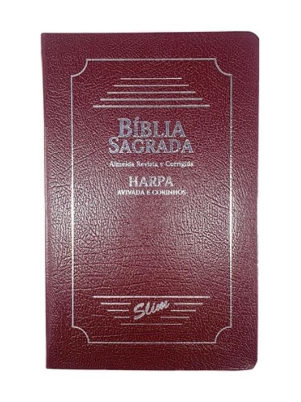 Bíblia slim I Harpa I Coverbook Bordo I ARC