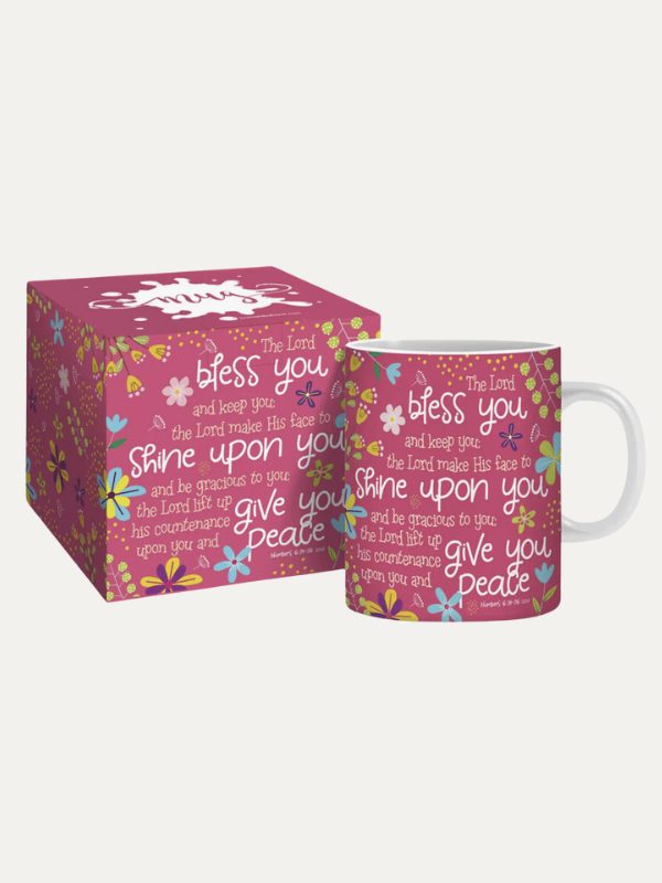 Bless You Pink Christian Mug with Gift Box I Caneca e Caixa de Presente