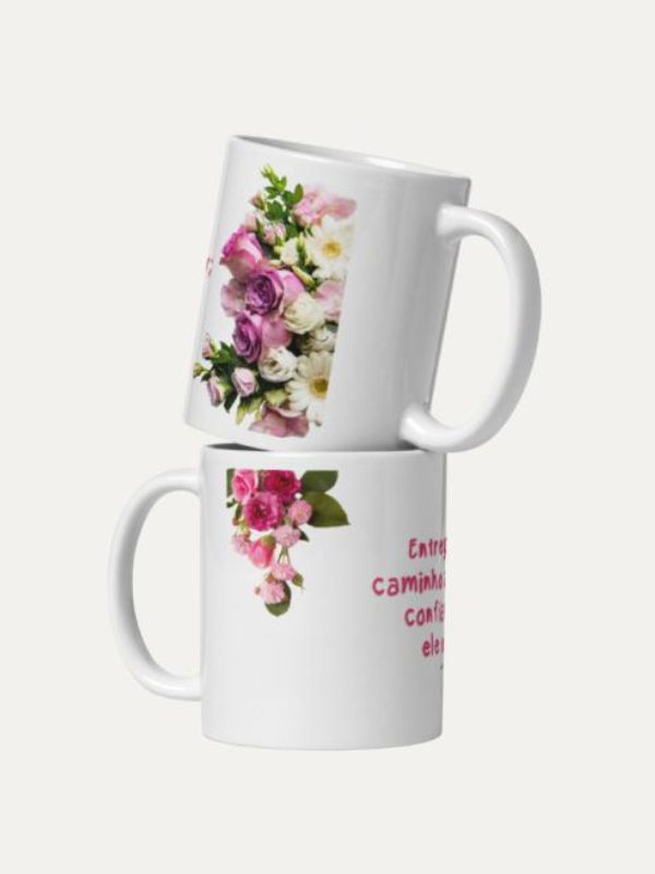 Salmos 37.5 I Caneca de Ceramica Branca I Média 12oz