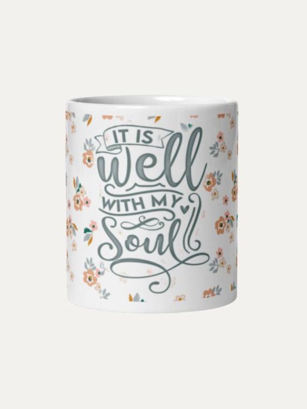 It is well I Caneca de Ceramica Branca I Média 12oz