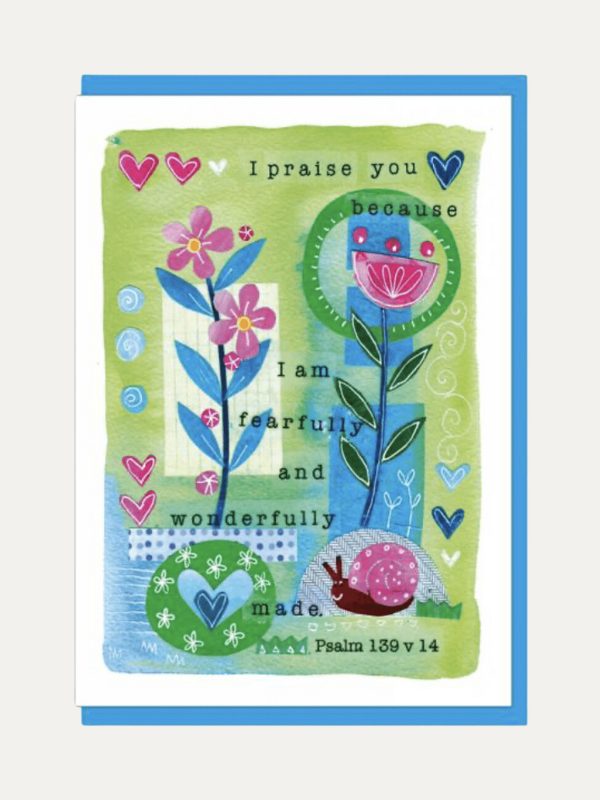 Fearfully & Wonderfully made Greetings Card I Cartão