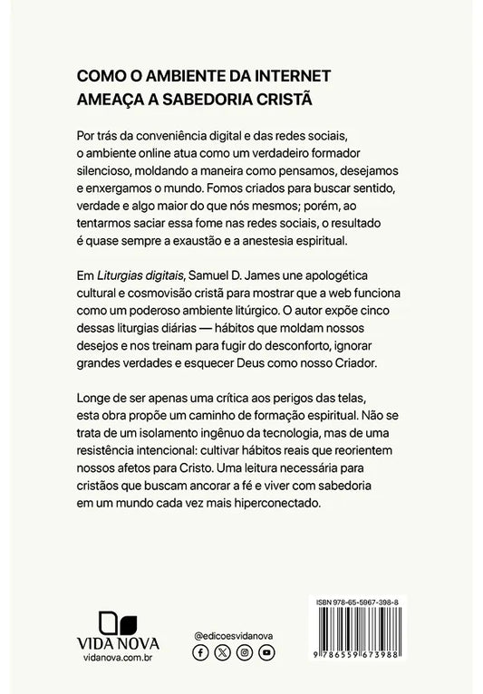 Liturgias digitais | Samuel D. James | Vida Nova