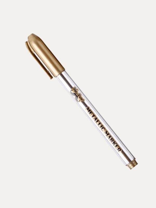 Marcador Metálico Dourado