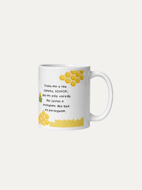 Salmo 27.11 I Caneca de Ceramica Branca I Grande 15oz
