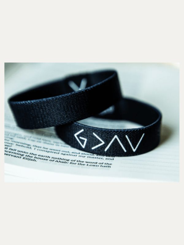 Pulseira Masculina Flexível I God is greater than the highs and lows