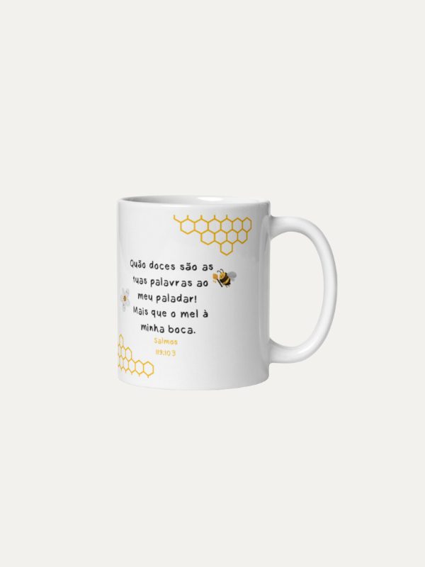 Salmos 119:103 I Caneca de Ceramica Branca I Média 12oz