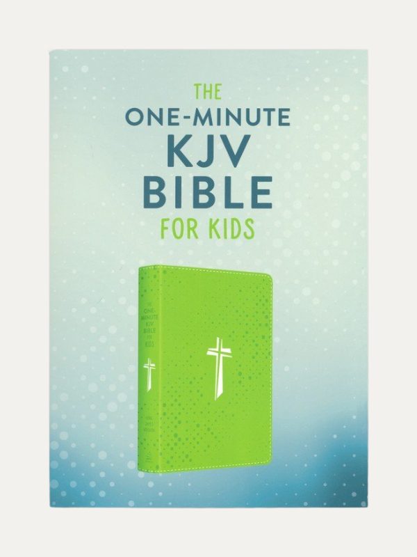 The One-Minute KJV Bible for Kids I Neon Green Cross I Imitation Leather