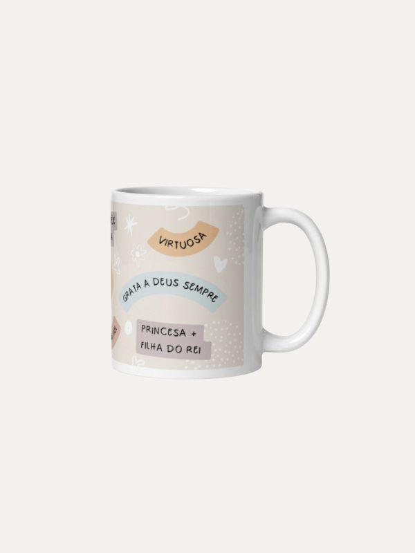 Virtudes I Caneca de Cerâmica Branca I Média 12oz