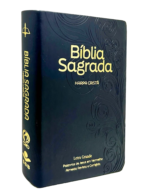 Bíblia Sagrada com Harpa Cristã I Letra Grande I Preta I ARC