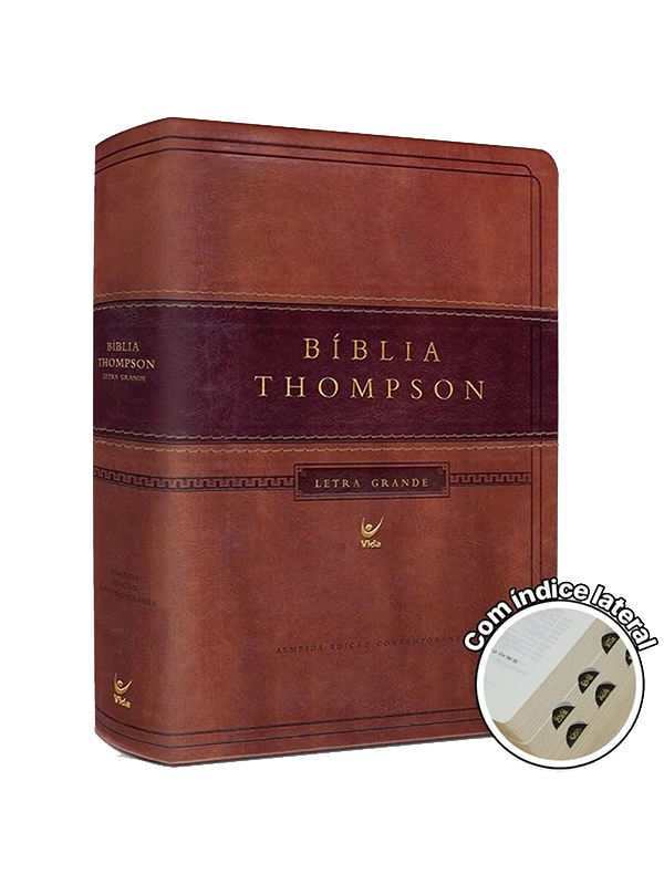 Biblia de Estudo Thompson I AEC Letra Grande I Capa Luxo Marrom c/ índice