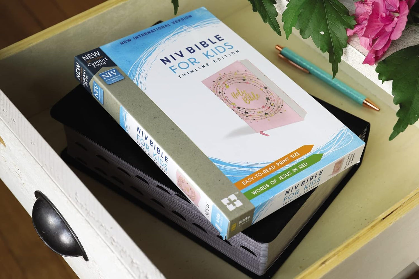 Bible For Kids Pink/Gold, Thinline