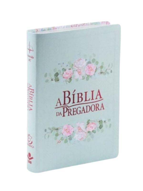 Bíblia de Estudo da Pregadora I Média I Capa Floral Azul I RC