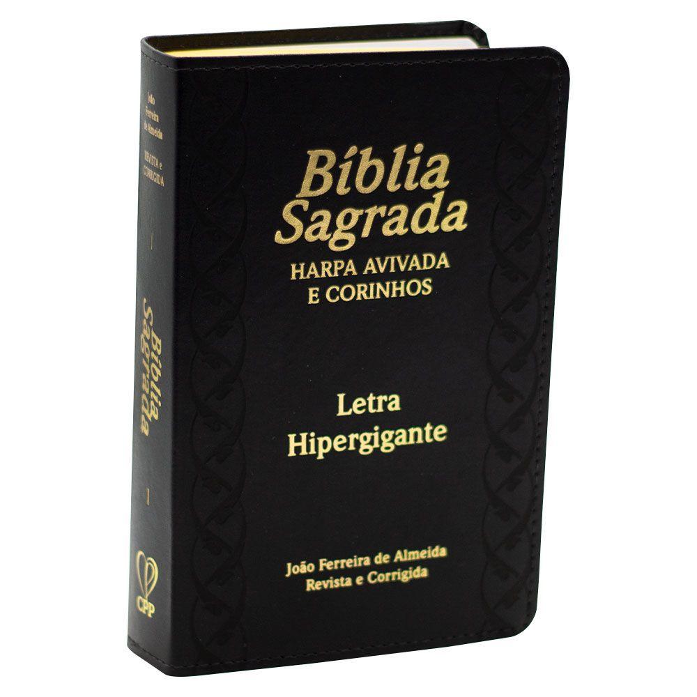 Bíblia Sagrada com Harpa | Letra Hipergigante | Índice | Preta