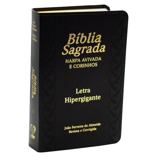 Bíblia Sagrada com Harpa | Letra Hipergigante | Índice | Preta