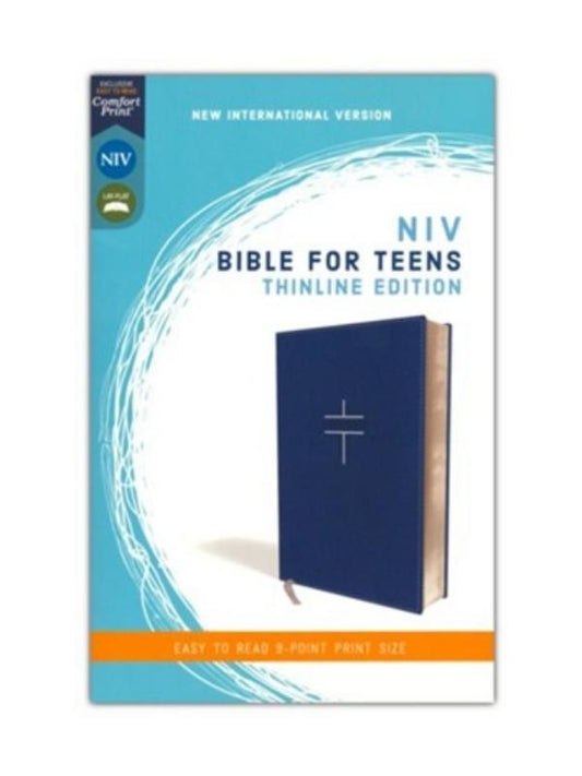 NIV Thinline Bible for Teens I Comfort Print--soft leather-look, blue (red letter)