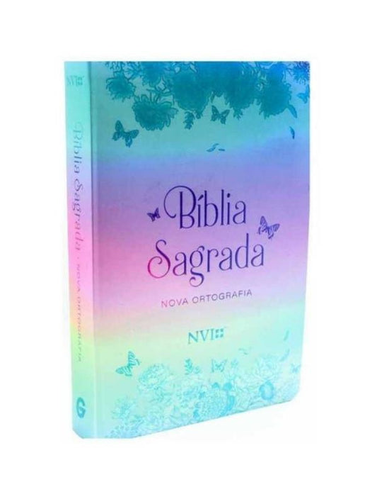 Bíblia Sagrada I NVI I Letra Gigante I Cores Borboletas