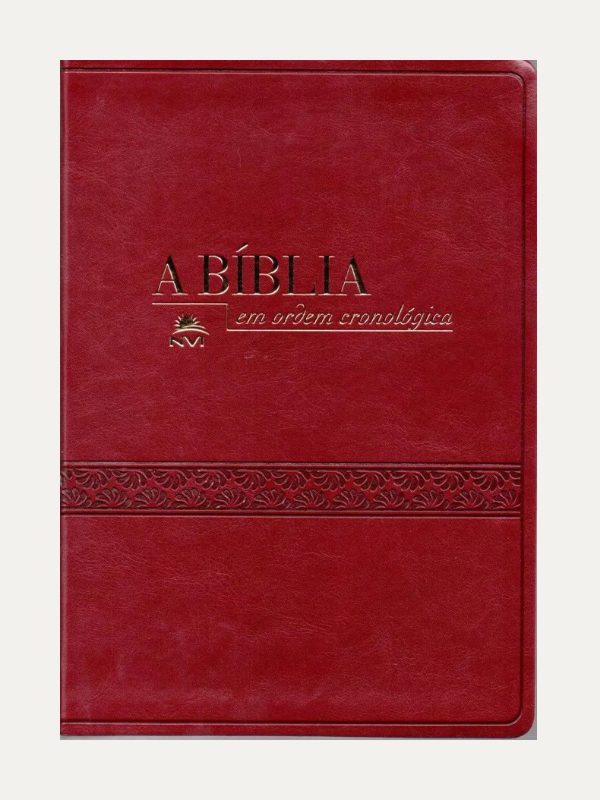 Bíblia em ordem Cronológica | Vida Capa Luxo Vinho