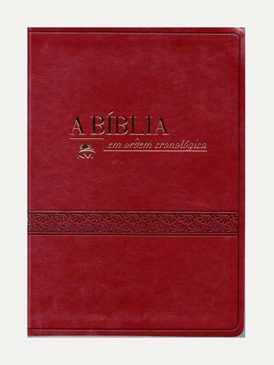 Bíblia em ordem Cronológica | Vida Capa Luxo Vinho