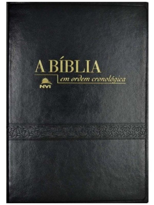 A Bíblia em ordem cronológica NVI,  preta - Vida