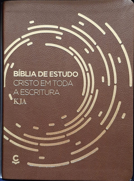 Bíblia de Estudo KJA I Cristo em toda a Escritura I Luxo Marrom CG