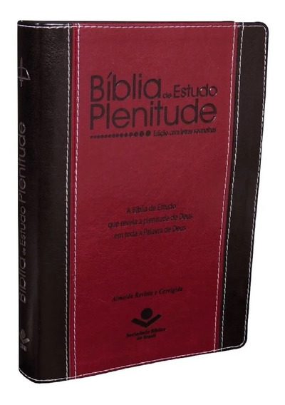 Bíblia de estudo Plenitude, preta e vinho I ARC I SBB I Índice