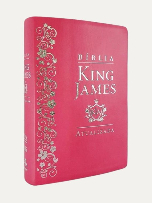 Bíblia King James Atualizada de Estudo | Capa Luxo Pink