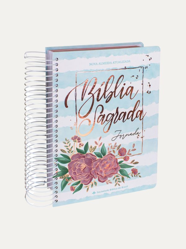 Bíblia Sagrada Jornada Azul Claro Espiral