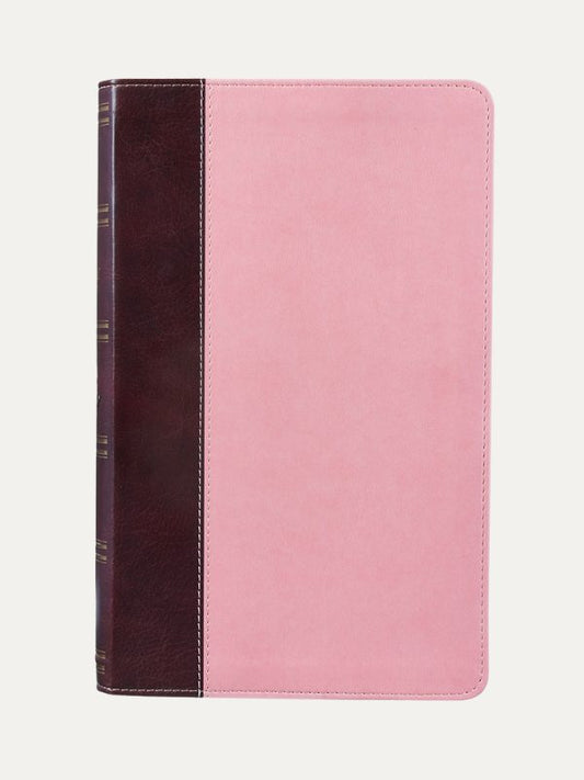 Bible KJV Giant Print Lux-Leather Pink/Brown