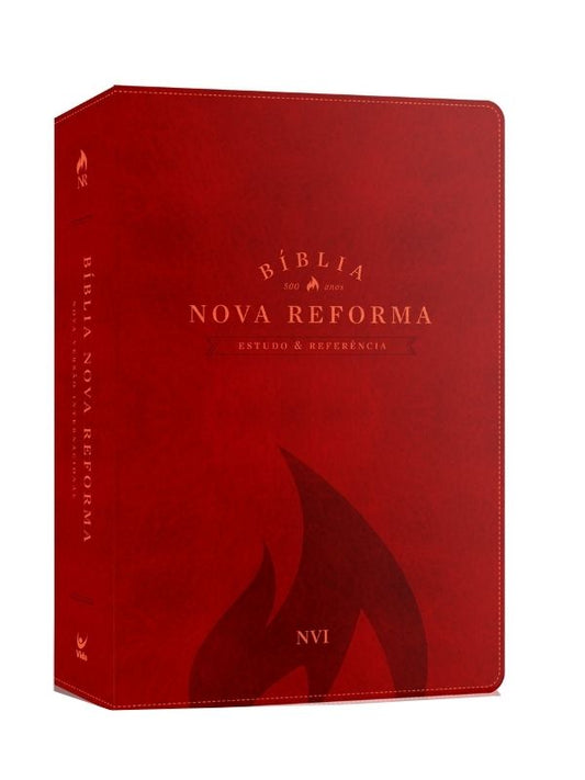 Bíblia 500 anos Nova Reforma de Estudo e Referência, Capa Luxo Vermelha