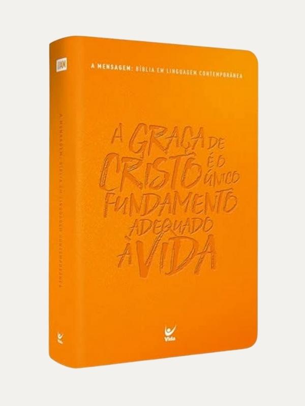 Bíblia A Mensagem | Letra Normal | Capa Luxo Laranja
