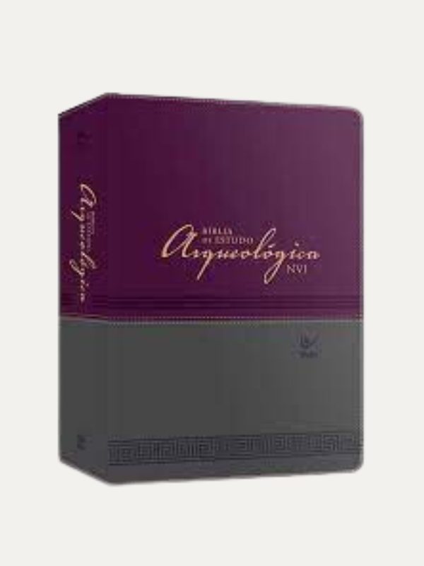 Bíblia de estudo Arqueológica NVI I CAPA IMPERFEITA Roxo e Cinza  I Vida