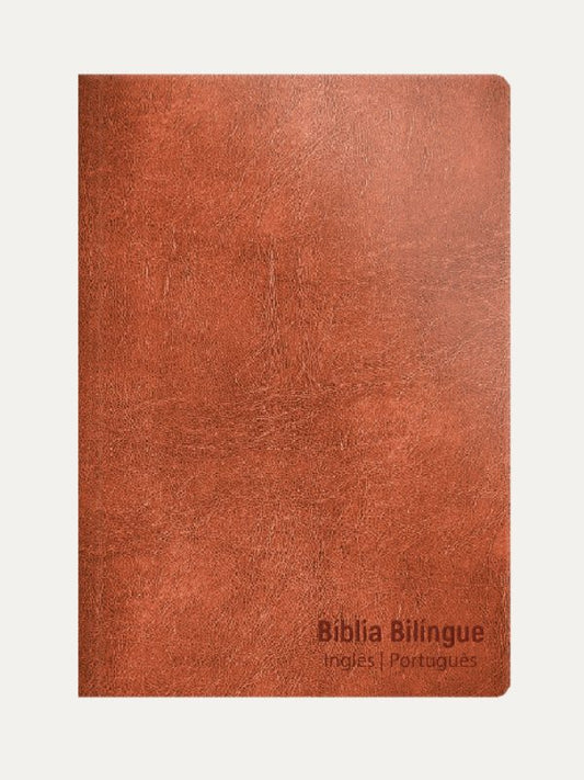 Biblia Bilingue NVT I Luxo Marrom
